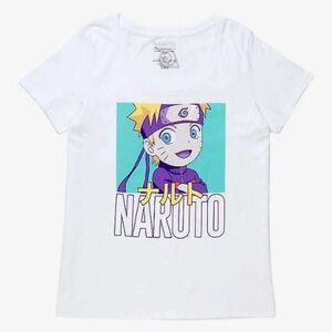 Naruto White Graphic Tee - Short Sleeve plus size 1x  anime